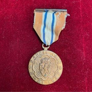 Norway WW2 Narvik Participation Medal 1940 1945 by J. Tostrup